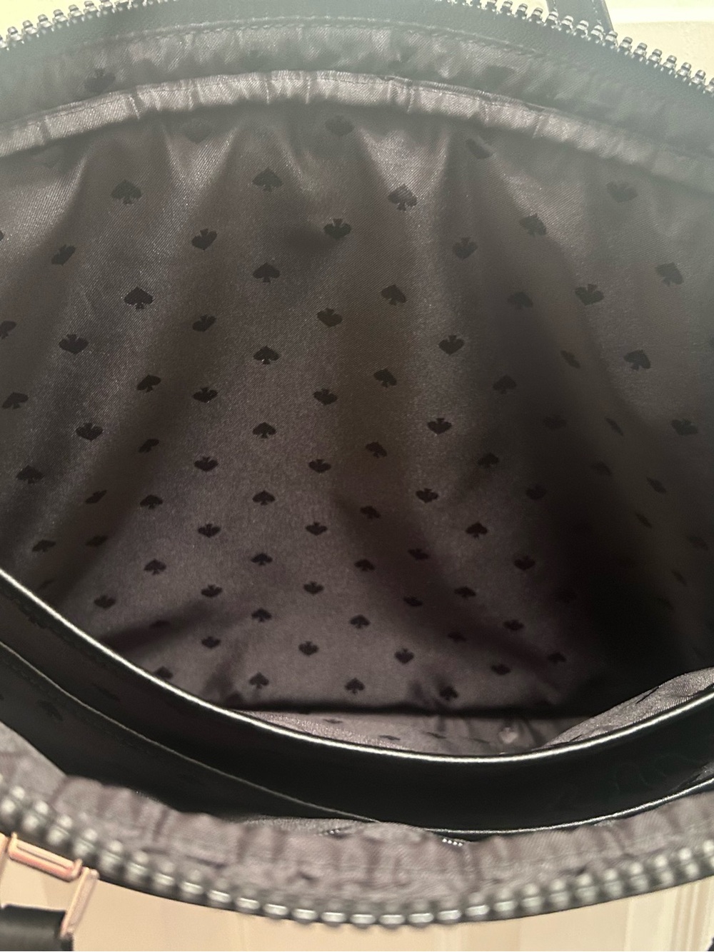 Kate Spade Jae Black Laptop Bag Crafted from Durable Nylon w/Beveled Spade Logo. - Picture 4 of 9